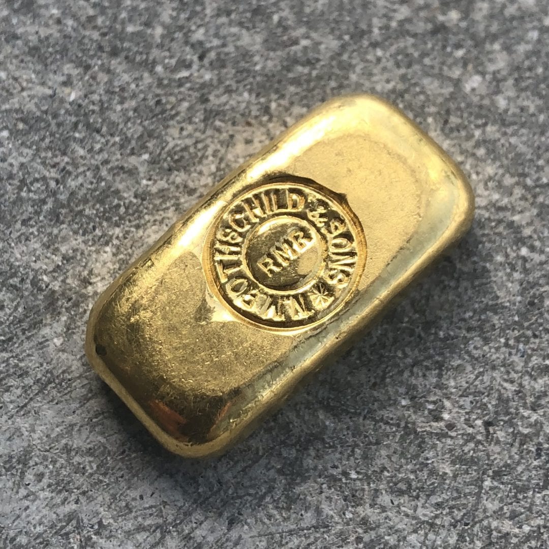 Rothschild 1 oz .9995 Gold Poured Bar - CoinWatchCo