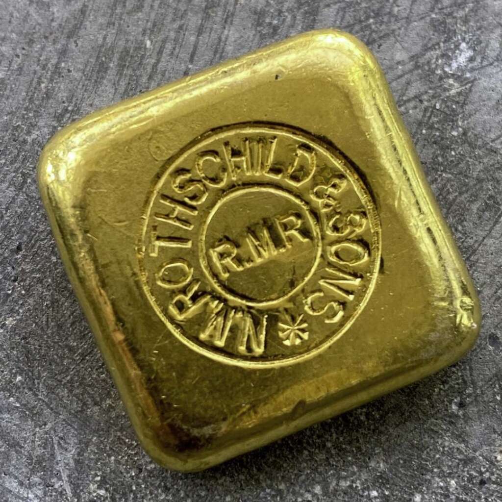 Ultra Rare Rothschild 2oz .999 Pure Gold Bar - CoinWatchCo