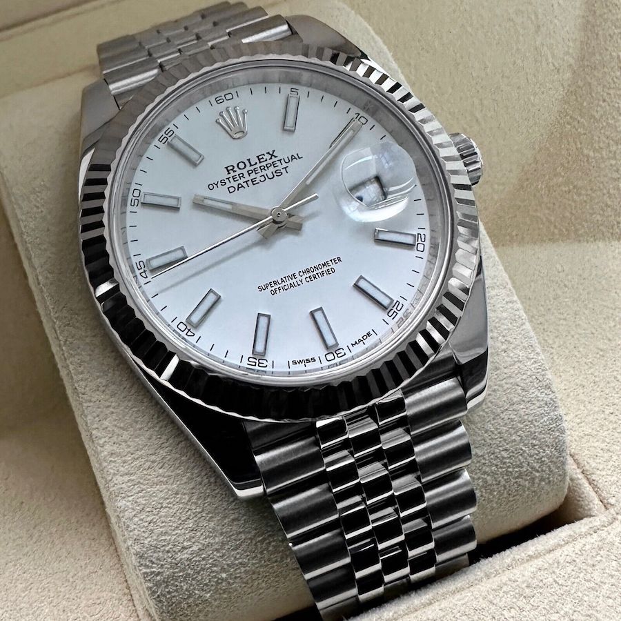 Rolex 41mm Datejust 126334 Stainless Jubilee White dial - Box / Papers ...