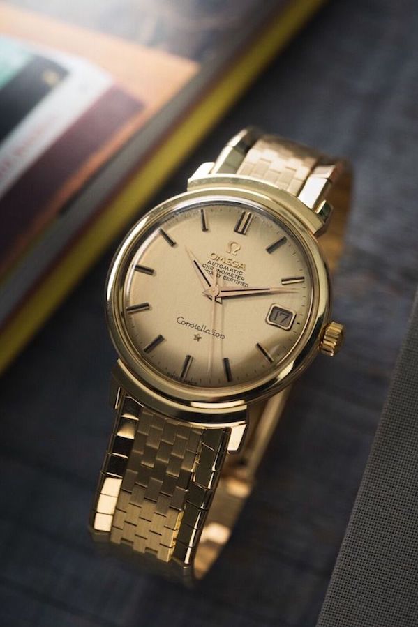 1966 Solid Gold Omega Constellation 168002 Grand Luxe – Brick Bracelet ...