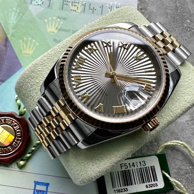 36mm Rolex Datejust 116233 Two Tone – Box / Papers – Grey Sunbeam dial ...