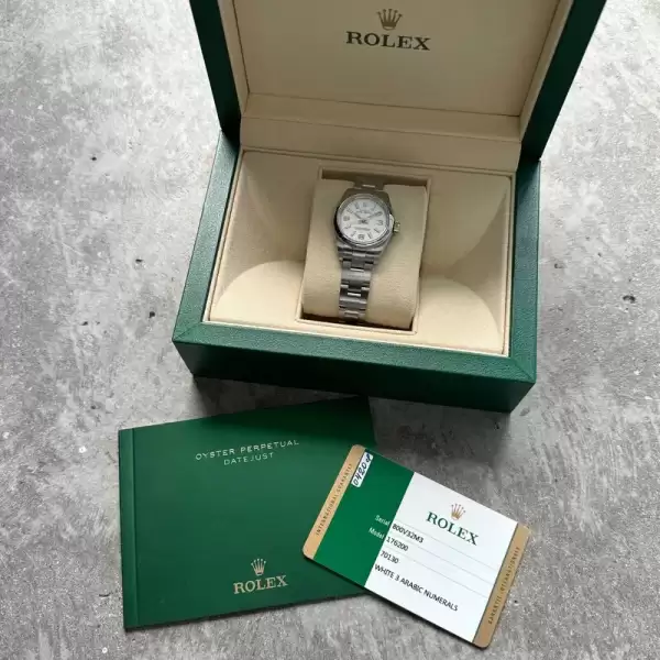 Ladies Rolex Datejust 176200 White Dial–Box+Papers+Serviced34