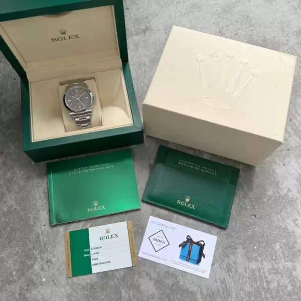 Rolex 39mm Oyster Perpetual 114300 Oyster Grey dials l160012 result