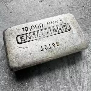10ozEngelhard.999 Silver Poured bar 5 digit Serial Double Stamped Error!90 result
