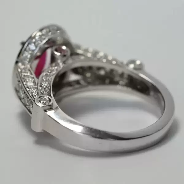 14k White Gold natural 1.55ct Oval Ruby&Diamond Engagement Ring74 result