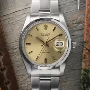 1974 Rolex Oyster Precision 6694 Stunning Gold Dial and Hands Serviced20 result