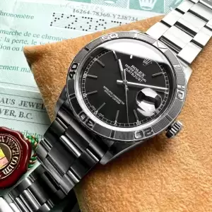 2001 Rolex Turn O Graph Glossy Black Dial 16264–Box and Papers–Sharp30 result