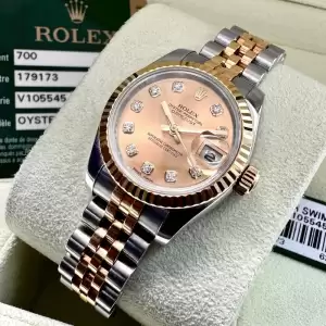 26mm Ladies Rolex Datejust 179173 Two Tone Jubilee Box Papers Diamond Dial50 result
