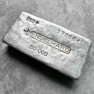 50oz.999 Silver Engelhard Poured bar10 result