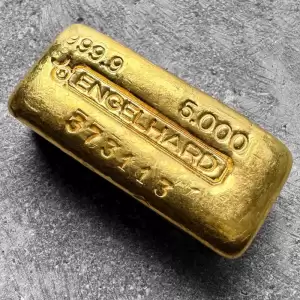 Vintage Engelhard5 oz Gold Poured Bar.9999 5oz20 result