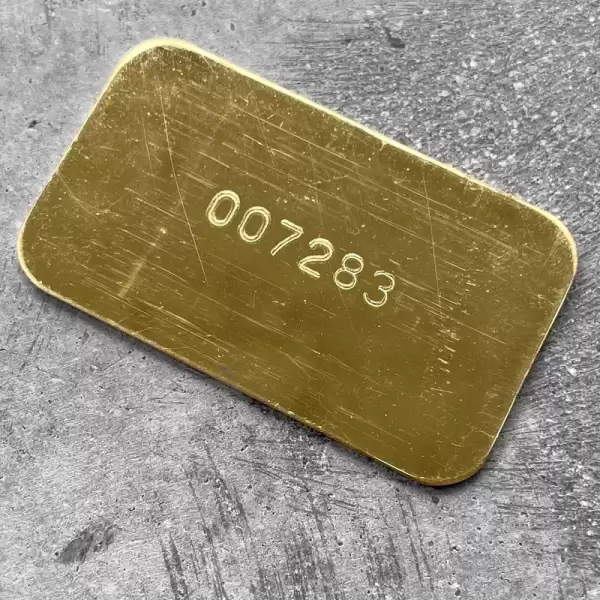 1oz Vintage Johnson Matthey Mallory Limited Gold Bar.999920 result