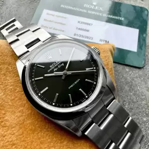 2001 Rolex Air King 14000 Glossy Black Dial 14000M–Box and 2023 Service Papers60 result