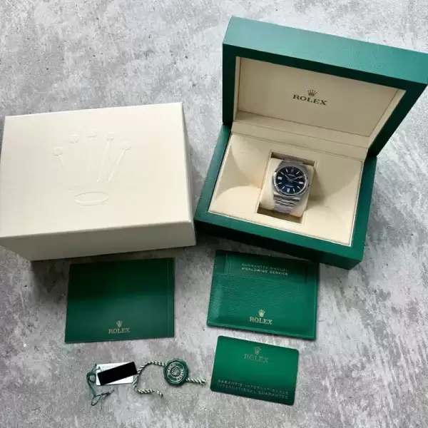 Unworn Rolex 41mm Oyster Perpetual 124300Box Papers–Blue Dial With Stickers16 result