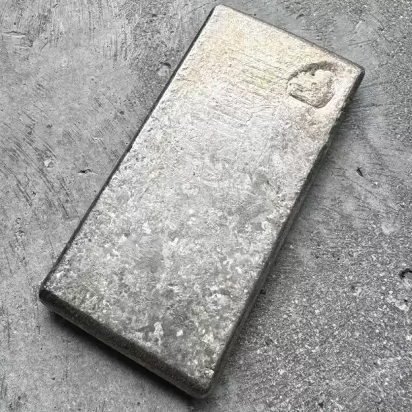 10oz Johnson Matthey London.999 Silver Poured bar91 result