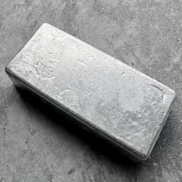 50oz Engelhard.999 Silver Poured bar Light Toning and incredible pour lines24 result