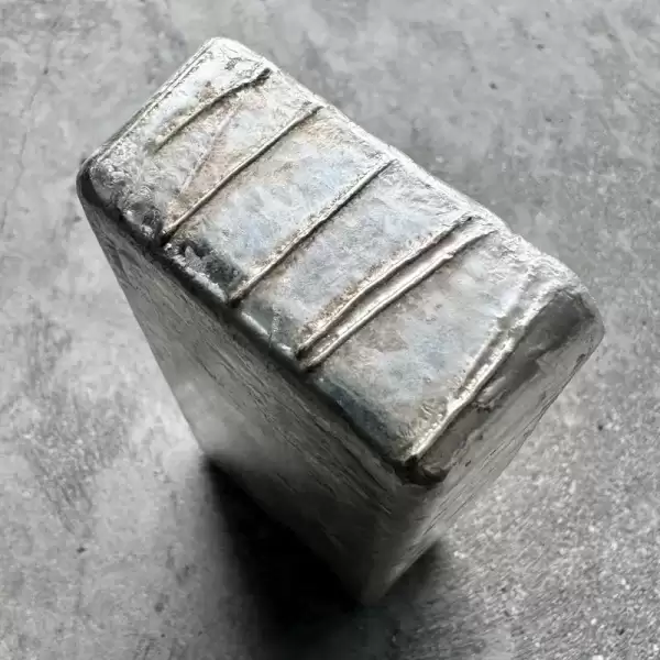 50oz Engelhard.999 Silver Poured bar Light Toning and incredible pour lines25 result