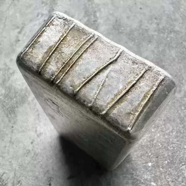 50oz Engelhard.999 Silver Poured bar Light Toning and incredible pour lines26 result