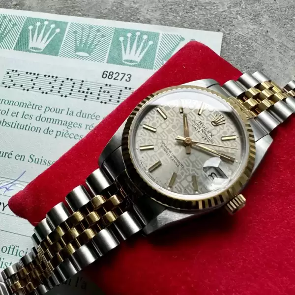 31mm Rolex68273 Datejust New Old Stock Box and Papers Jubilee Anniversary Dial20 result