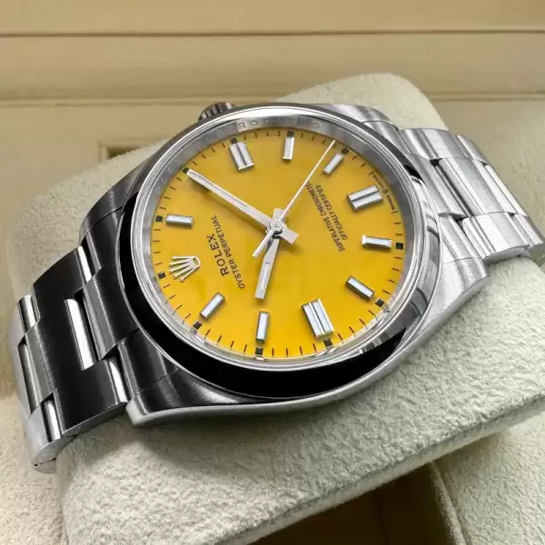 Discontinued Rolex 36mm Oyster Perpetual 126200 Box Papers–Yellow Dial13 result