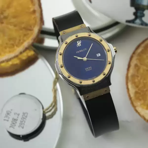 Ladies Hublot Classic MDM1390 18KGold+Stainless Striking Blue Dial20 result