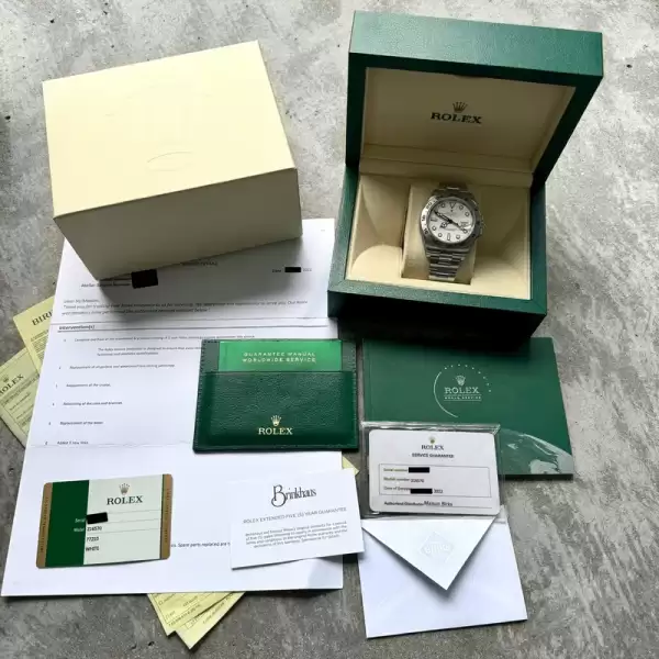 Rolex 42mm Explorer II 216570 White Dial Box Papers 2022 Serviced at Rolex15 result