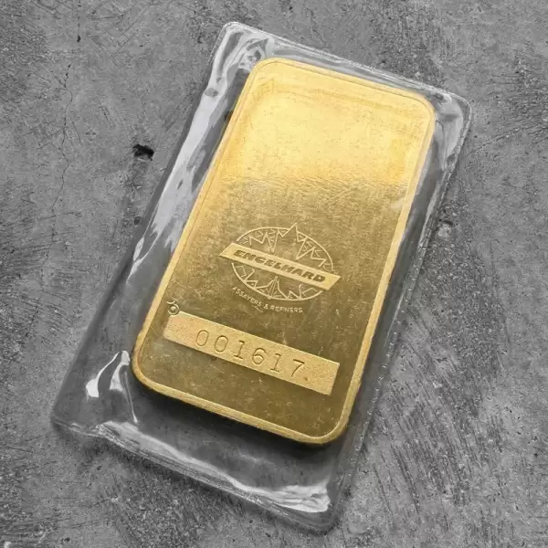 Vintage Engelhard 10 oz Gold struck Bar.9999 10oz Scotiabank Scotia Bank51 result