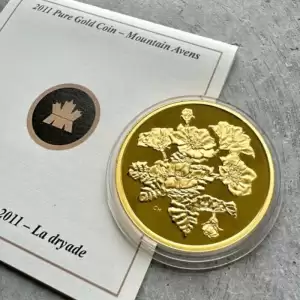 2011 Canada$350 Gold Coin 1.125 .99999 Fine Gold Mountain Avens20 result