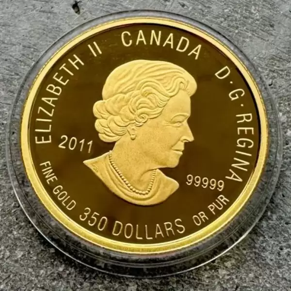 2011 Canada$350 Gold Coin 1.125 .99999 Fine Gold Mountain Avens21 result