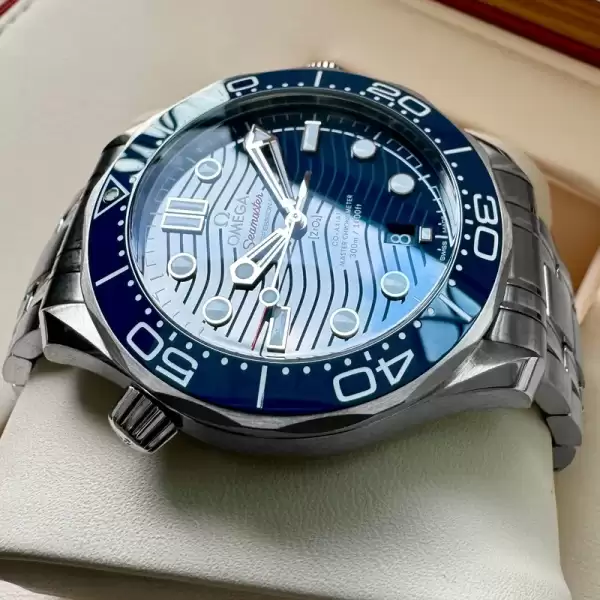 2024 Omega Seamaster 21030422010001 Stainless Steel Box Papers Blue Dial12 result