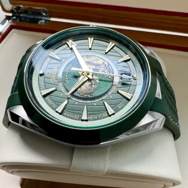 2024 Omega Worldtimer Aqua Terra 22032432210001 Box Papers Green Dial12 result