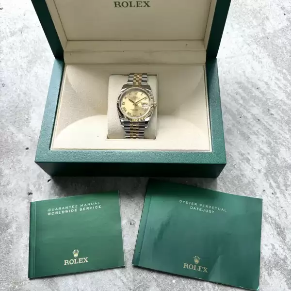 36mm Rolex Datejust 116233 Two Tone Gold dial Box21 result