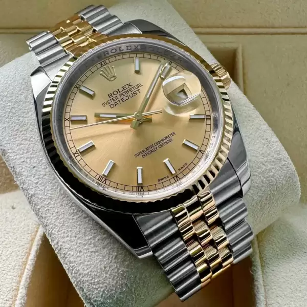 36mm Rolex Datejust 116233 Two Tone Gold dial Box+Papers11 result