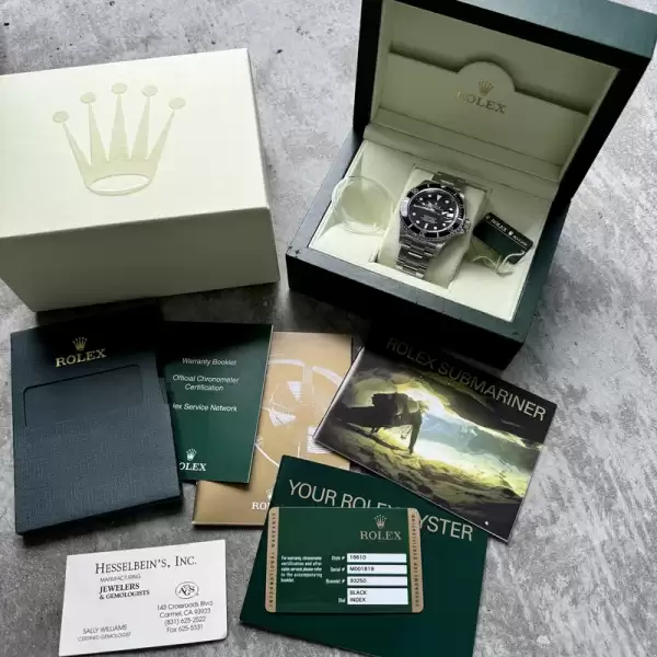 40mm Rolex Submariner 16610–Box Papers+Bezel Protector! SEL+No Holes Cas14 result