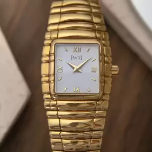 Ladies Piaget Tanagra 18K Yellow Gold 6051 M 401 D White Roman Numeral 88 Gram10 result