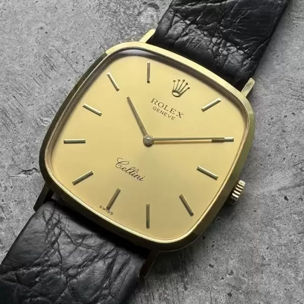 Mens Rolex Cellini 18k Yellow Gold 4114 with original Rolex leather band!10 result