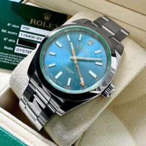 Rolex Milgasss Blue Dial 116400GV Box Papers Serviced20 Small