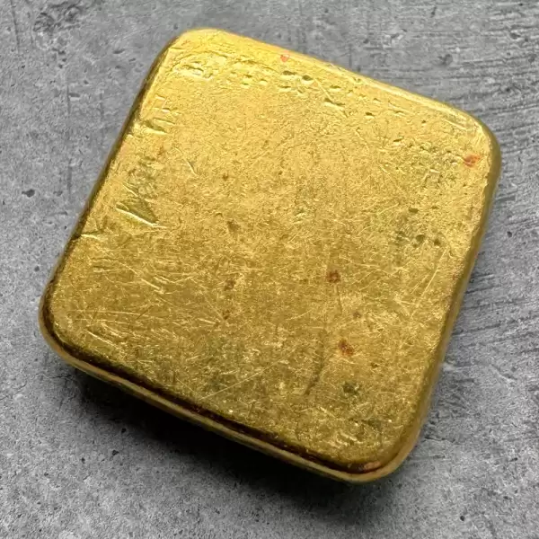 Vintage Engelhard 2oz Gold Poured Bar 2oz Square Style(1) result