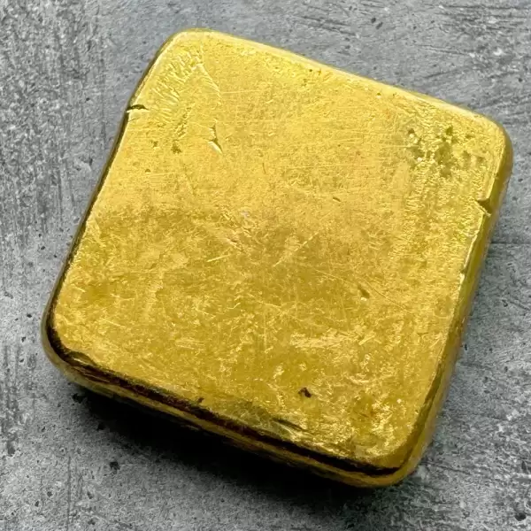 Vintage Engelhard 2oz Gold Poured Bar 2oz Square Style(1) result