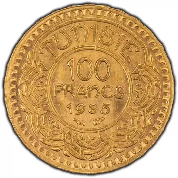 1935 Tunisia 100 Francs Gold Coin 10 result