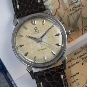 1958 Omega Seamaster 2984 Stainless 501 Auto Calibre Tropical Crosshair dial20 result