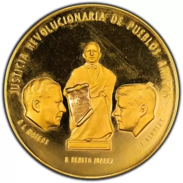 1963 Mexico Gold Medal Recovery of Chamizal Territor Robert Kennedy 22kt 63.1gr20 result