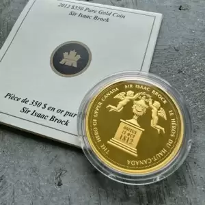 2012 Canada $350 Gold Coin 1.125 .99999 Fine Gold Sir Isaac Brock20 result