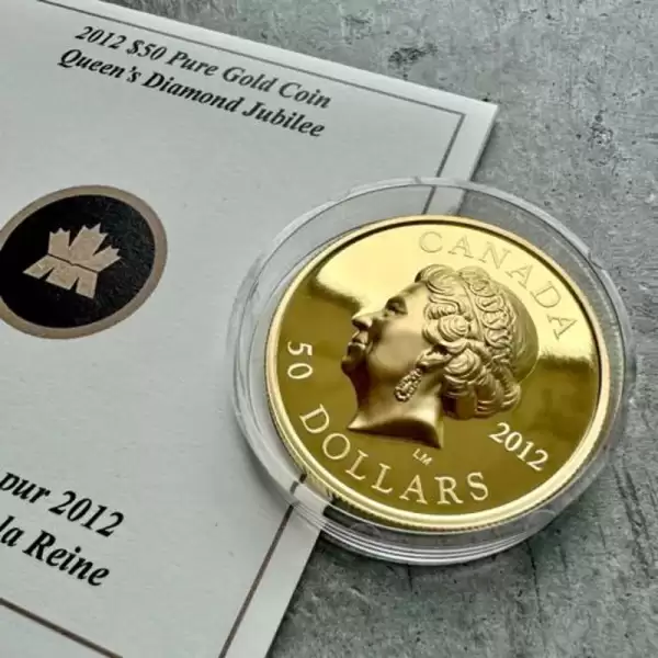 2012 Canada$50 Gold Coin .99999 Fine Gold Queen Elizabeth Diamond Jubilee30 result