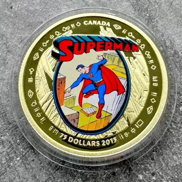 2013 Canada Gold $100 Coin–1940 Iconic Superman Comic Cover#4 22 result