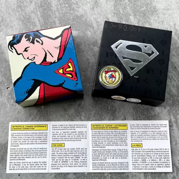 2013 Canada Gold $100 Coin–1940 Iconic Superman Comic Cover#4 24 result