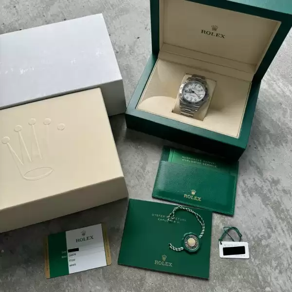 Rolex 42mm Explorer II 216570 White Dial Box Papers54 result