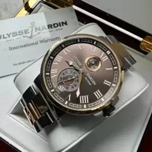 Ulysse Nardin Marine Chronometer 1185 126 Two Tone Chocolate Dial Box+Papers20 result