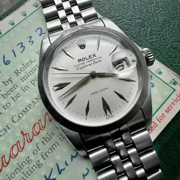 1963 Rolex Explorer Date Box and Papers White Explorer Dial.11 result