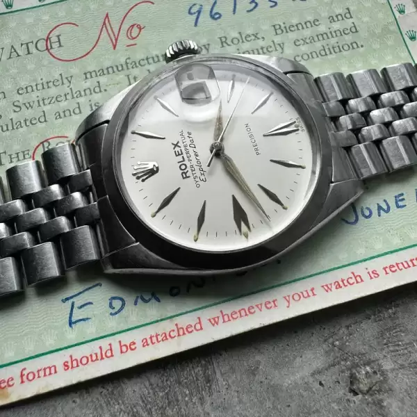 1963 Rolex Explorer Date Box and Papers White Explorer Dial.12 result