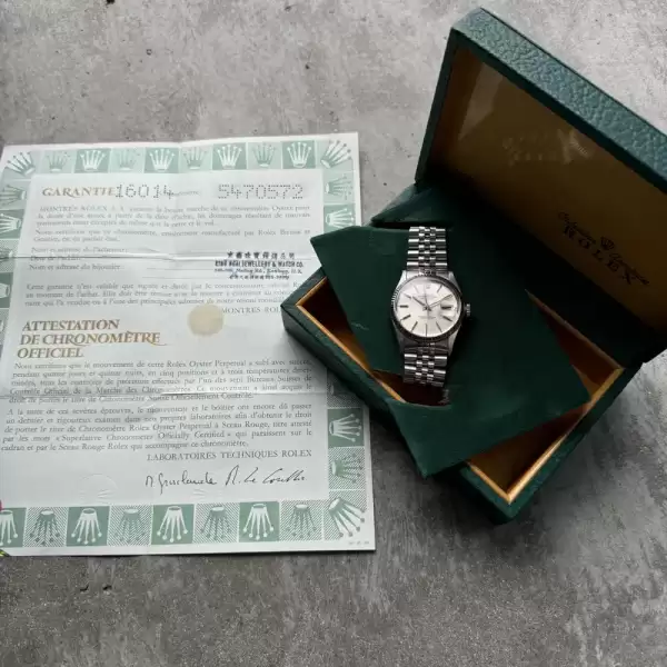 1978 Rolex Datejust 16014 Silver Dial Box and Papers 17 result